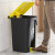 脚踏式垃圾桶大容量厨房客厅卫生间大号带盖办公室商用废纸篓 100L全灰桶(特厚)送垃圾袋2卷