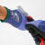 HANVO（恒辉） 5级防切割手套 1副/包 丁腈涂层 防滑耐磨 可触屏劳保工作防护NJ8183Q 蓝色 M码 