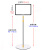 安燚 A3框+1.7米加粗杆+1.2公斤大圆底 不锈钢水牌定制双面立式指示牌车间展示牌落地标识牌AYK-061