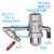 气动式自动排水器PAPB68冲气泵AS6D储气罐空压机配件大全 银色不锈钢30厘米管