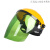 轻便式电焊面罩头戴焊工烧氩气保焊防护全烤脸辐射面具屏焊帽 黄顶绿色