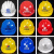 OLOEY安全帽工地施工程建筑工人ABS国标加厚防护头盔定制印字 豪华透气安全帽红色