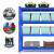 实承货架仓储货架层架家仓库用200*60*200多层货物架250kg/层蓝色中型副架超市展示架钢制储物架置物架