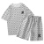奥特莱斯夏天运动休闲套装男纯棉透气T恤宽松百搭短袖短裤两件套 白色-776 XL
