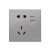 施耐德电气 悦远系列灰色 五孔插座带双USB充电 86型开关插座面板