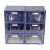 腾正跃 桌面抽屉diy收纳盒手工配件材料储物盒小物件串珠分类柜子 B-2蓝色(无隔板)