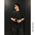 飞格乐DF男装线上店夏季2024新款美式潮男士纯色短袖T恤设计感多巴胺海 黑色 M(100-125斤)