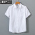 吉普（JEEP）纯色亚麻衬衫男士短袖夏季基透气薄款麻料衣服中国风复古休闲上衣 923白色 XL