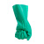赛立特 丁腈防化手套 植绵衬里 防水耐酸碱 绿色 31.5CM 1副/包 L18501-10 1包