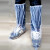 一次性鞋套防水雨天加厚长高筒养殖靴套防滑户外漂流耐磨塑料脚 (蓝色)橡筋款1000只 皮筋上拉固 均码
