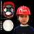 鹿色儿童国标安全帽 工地加厚建筑程电力国标中电abs圆形印字透气 V型蓝色 按钮款 工程帽