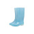 劳保佳 高筒雨靴 女式时尚加绒棉套防滑耐磨防水PVC水鞋 成人透明雨鞋 糖果蓝单鞋 37码