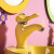 儿童卡通水龙头彩色小象冷热陶瓷水龙头洗手盆幼儿园台盆龙头 冷热黄色龙头+铜阀芯