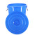 冰禹 BY-7513 大号加厚塑料圆桶 圆形收纳桶 大容量水桶垃圾桶 100L蓝色无盖