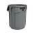 Rubbermaid分类垃圾桶乐柏美室外大号商用厨房干湿带盖圆形大容量 灰色 208L储物桶