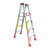 折叠梯子铝合金人字扶梯安全爬梯阁楼单梯合梯工程室内步梯凳 加强版全铝0.8米