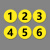 本安 亚克力数字牌号黄色(10个)5cm工位号牌更衣柜号码牌贴可定制 BSZ06