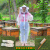 定制适用迷彩蜂衣连体防蜂服防蜂衣全套透气防蜜蜂衣服养蜂工具蜂衣 绿迷彩分体套装+手套+蜂扫 XL(166cm-175cm)