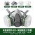 普达 防毒面具 口罩面罩 FD-410配D-B/K-1滤毒盒七件套 防氨/氯/氯化氢/氟化氢 防无机气体 2套