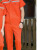 布林先生 定制工作服橘色 短袖上衣+长裤单位套