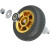 脚轮橡胶轮带轴承4寸6寸8寸平板车小推车轮子万向轮刹车手拖车轱辘滑轮 5寸橡胶单轮【重型】