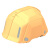 七格匠折叠安全帽防灾应急可折叠防护帽工地施工便携透气防砸帽 黄色