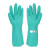 绿色丁晴耐油耐酸碱耐溶剂工业防滑防化防水劳保防护手套 耐油手套 L