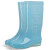 雨花泽 高筒雨靴透明雨鞋女式时尚防滑耐磨防水PVC水鞋工地工作鞋子