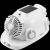 HKFZ带风扇太阳能帽子制冷双空调智能充电多功能电扇国标的工地安全帽 超大8风扇白色20000双空调蓝牙接打电话 送充电