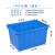 加厚塑料大号水箱长方形储水桶养殖装鱼水产箱泡瓷砖塑料桶 140K蓝色 外尺寸：740*535*415mm
