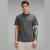 lululemon24夏季新款男士Evolution 短袖 Polo 衫 柔软舒适吸湿排汗运动T恤 黑色条纹 XS