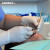 爱马斯（AMMEX）一次性乳胶手套加厚橡胶实验室清洁检查防水防滑工作厨房防护手套 100只/盒（S码）