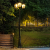 鲁殊丰 欧式市电庭院灯花园超亮高杆灯-2.9米双头黑色（加厚灯杆）