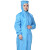 者也 连体连帽防静电服 1件 蓝色4XL码 实验室电子厂洁净防尘工作衣