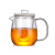 茶壶玻璃茶具套装泡茶壶高温过滤煮茶器加厚玻璃大容量水壶家用办公花果茶壶泡茶水分离茶杯 500ml企鹅壶 单壶