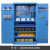 重型工具柜铁皮收纳柜车间储物柜双开门工厂五金工具箱工业置物柜 图五1000*500*1800蓝色含配件
