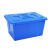 塑料水箱长方形储水箱子养殖塑料桶收纳胶箱家庭用周转箱 50升-加厚蓝色】487*343*258mm