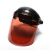 有机玻璃面罩防油防冲击防飞溅面屏电焊面具防尘隔热氩弧焊 头箍式pc酒红色面罩
