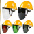 定制气割工业头带安全帽可上翻头盔式防溅保护罩护具电焊防护面罩 L53-安全帽(蓝色)+支架+茶色屏