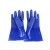 筑采 ZHUCAI 耐油手套 耐酸碱防水布里劳保浸胶PVC 手套 5付每包 1包起售 蓝色 1双价