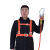 安全带工地施工保险带高空作业安全带全身五点式攀岩安全带安全绳 橘色双小钩2米带绑腿