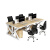 办公桌简约现代职员工作桌四人位桌椅组合屏风卡座2/6人位电脑桌 单人位（颜色备注） 120*60*75c 6人+椅+柜 颜色备注
