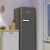 哈士奇(HCK) 复古圆弧冰箱单门一级能效冷冻冷藏家用静音厨房办公室宿舍 BC-130GGA 黑色