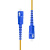 蓝邮 光纤跳线 LC-SC 单模双芯 黄色 1m LC/UPC-SC/UPC-1M-SX