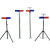 太阳能爆闪灯道路施工红蓝双面路障灯交通频闪灯学校路口警示灯 标准版分体式爆闪灯
