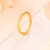 梦金园520礼物 黄金戒指 足金光圈素圈戒指圆条指环简约时尚情侣戒指 13号 约1.8g