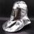 铝箔耐高温防火隔热头套炼钢厂铝厂1000度防护面罩消防披肩帽 透明铝箔头罩 不含安全帽