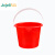 久洁Jojell塑料桶红色手提洗车水桶加厚带盖通用提桶储水清洁大桶约2.5升不带盖