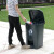 欣方圳 塑料脚踏式方形带盖全灰色垃圾桶 100L