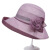 傲璐（AOLU） 女士洋气礼帽夏季中老年人老人太阳防晒妈妈遮阳帽子凉帽薄款盆 紫色 M(56-58cm)